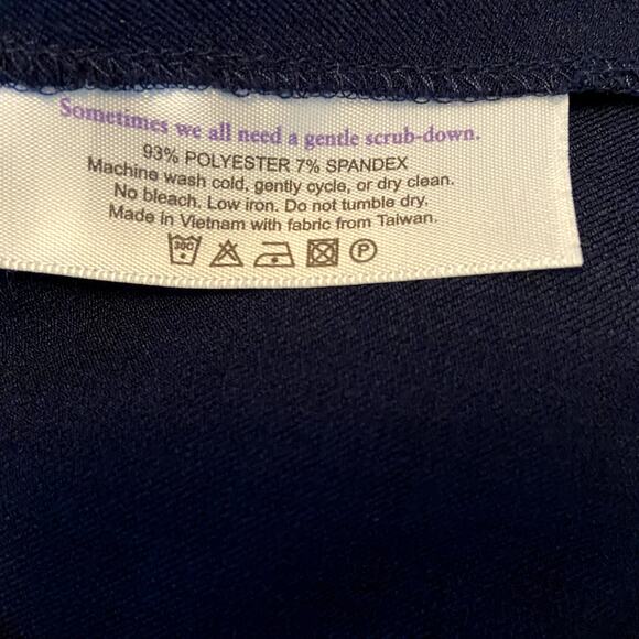 MM Lafleur Emily Dress WonderTex Square Neck Short Sleeve Pockets Galaxy Blue 8 - Picture 5 of 7